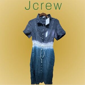 J.Crew Navy and White Ombre Dress